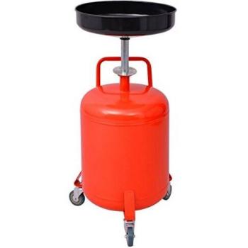 vidaXL Contenedor de drenaje para aceite usado 49,5 L acero rojo