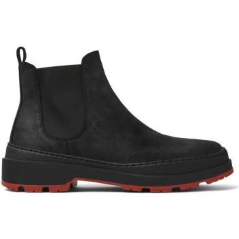 Camper Brutus Trek Black Nubuck Leather Ankle Boots for Men
