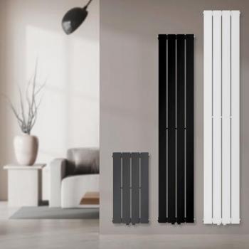 Radiador Monocapa Blanco 900 x 300 mm para Baño/S salón, Conexión Central Inferior, Diseño Moderno Vertical, Calefacción y Secado de Toallas