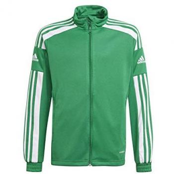 Chaqueta de fútbol adidas Squadra 21 TR infantil, chándal de entrenamiento, sudadera verde para niños (talla 128)