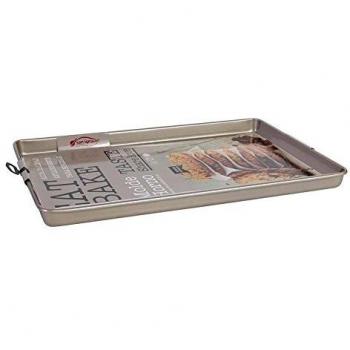 San Ignacio Molde Horno 44.5X30X2.5/0.9MM Gold, Aluminio, Dorado, 44.5 x 30 x 2.5 cm