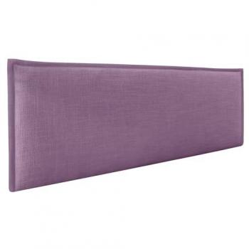 Cabecero Tapizado de Lino Natural Liso con Ribete 145cm para Camas 120/135/140 - Color Lila