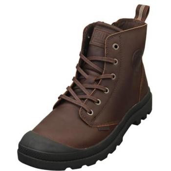 Palladium Pampa Zip Leather Boots - Brown Unisex Size 43