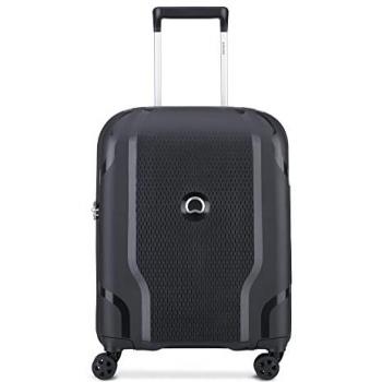 Maleta Trolley Delsey Clavel Rígida Slim 55 cm, 4 Ruedas, Negra