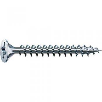 Tornillo para madera Spax 4x20 mm, cabeza avellanada, cruz Pozidriv Z2, recubrimiento Wirox, pack de 200 unidades
