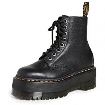 Dr. Martens 1460 Pascal Max Women's Black Leather Platform Boots Size 38