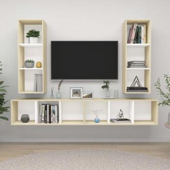 vidaXL Muebles de salón de pared 4 piezas