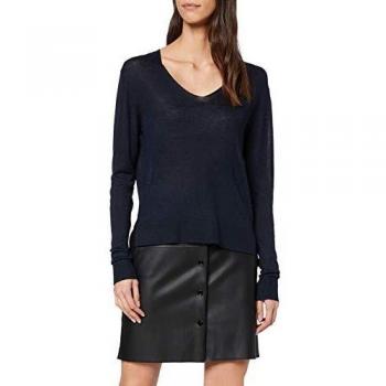 SELECTED FEMME Slflinel LS Knit V-Neck Noos Camiseta, Dark Sapphire, S para Mujer