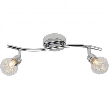 Lámpara de Techo Brilliant Bulb 2 Focos Cromada G9 28W, Cabezas Giratorias