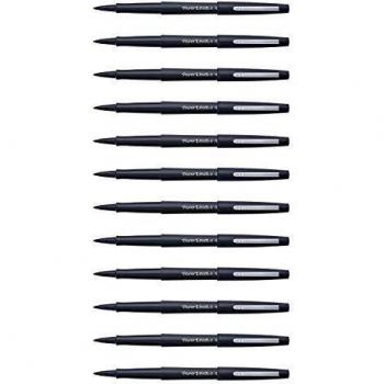 Papermate Flair rotulador de punta fina Negro Medio 12 piezas