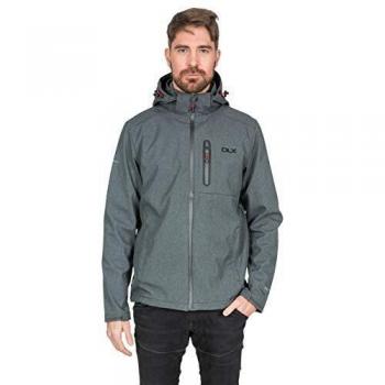 DLX Ferguson II Chaqueta Impermeable con Capucha extraíble, Hombre, Gris Oscuro, XXL