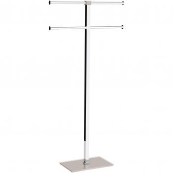 Gedy Rainbow Toallero de pie, Acero Inoxidable, Transparente Beige, 40,4x15,5x83x7