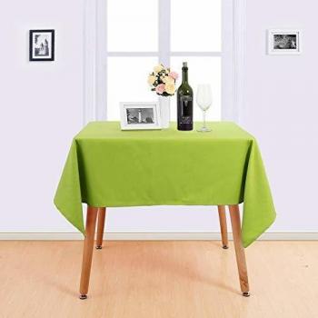 Deconovo Mantel Mesa Rectangular para Restaurante Bar Hotel Banquetes Tela Oxford 130 x 280 cm Verde