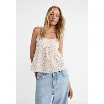 Dark Red XS Tie-Up Strap Top