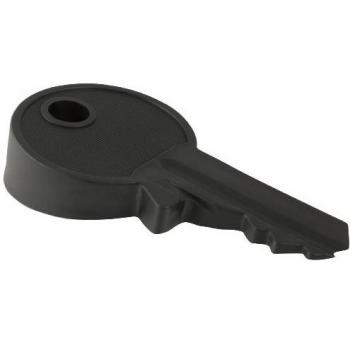 J-Me JMDSKEYBK - Tope para puerta, diseño con forma de llave, color negro
