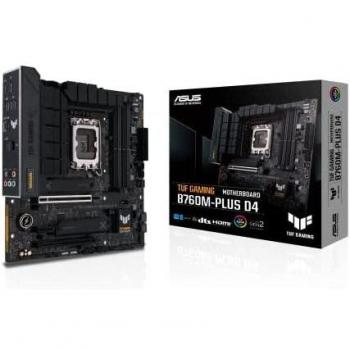 ASUS TUF GAMING B760M-PLUS D4 Intel B760 LGA 1700 Micro ATX Motherboard with 4 DDR4 Slots, HDMI, DisplayPort, 2.5G LAN, PCIe 5.0