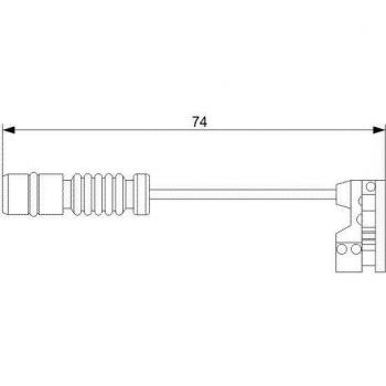 Sensor de desgaste de pastillas de frenos BOSCH 1 987 473 008, Contacto de aviso, desgaste de los frenos para MERCEDES-BENZ: Classe E, Classe C, Classe CLK, Classe SLK