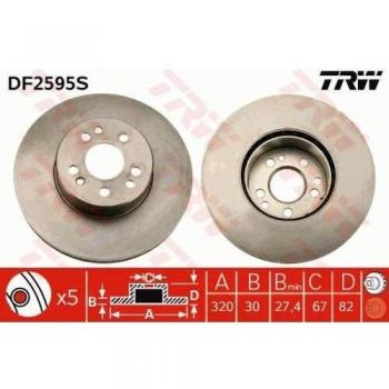 TRW Automotive AfterMarket DF2595S Brake Disc