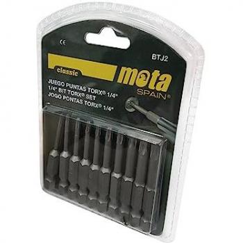 Juego de puntas Torx Tamper Mota BTJ2 50 mm 10 Unidades Plateado