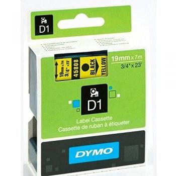 DYMO D1 Tape 19mm Black on Yellow