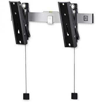 One For All WM6423 Ultra Slim Inclinable Soporte de Pared para TV 32-77 Blanco/Negro, Compatible con OLED, Capacidad Máxima 40 kg, Inclinación hasta 15°