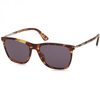 Police SPLD45 Medium Shiny Havana Grey Green Rectangle Sunglasses - One Size