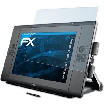 2 x atFoliX Lámina Protectora de Pantalla Wacom CINTIQ 24 HD touch Película Protectora - FX-Clear ultra transparente