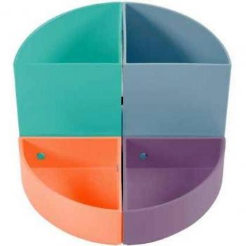 Organizador de lápices Exacompta Aquarel The Quarter en colores pastel modulable 120x120x83 mm