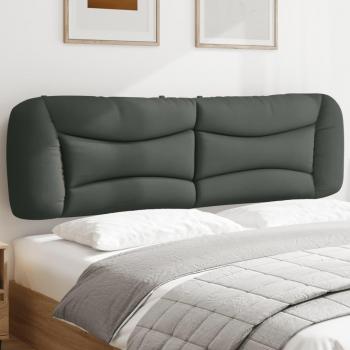 Almohada de tela gris oscuro para cabecero de cama acolchado 180 cm Vidaxl