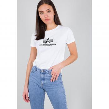 Alpha Industries Women's New Basic Regular Fit T-Shirt, White, Medium