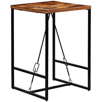 vidaXL Bar Table Solid Reclaimed Wood 70x70x106 cm