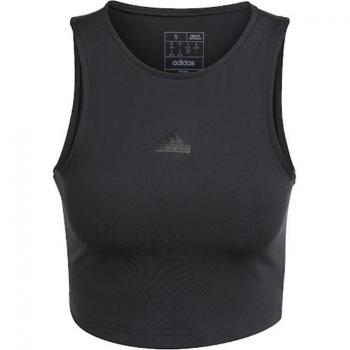 Camiseta adidas city cropped tank top mujer negro, tirantes, color negro, talla XXS