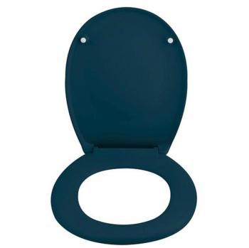 Tapa de Inodoro Spirella Neela Mate Petrol de Termoplástico con Descenso Automático y Bisagras de Acero Inoxidable
