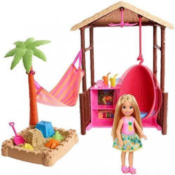 Barbie Chelsea y su cabaña de playa, muñeca con accesorios