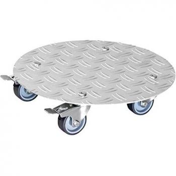 Carrito para Macetas ALASKA de Aluminio, Ø 30 cm, Carga Máxima 100 kg, con Ruedas y Frenos