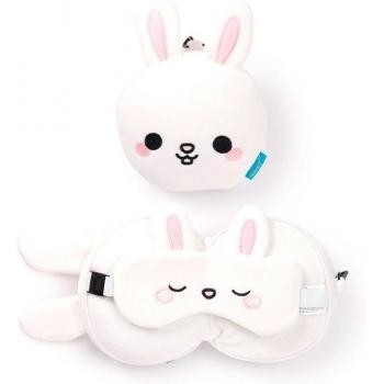 2 in 1 Travel Pillow & Eye Mask for Rabbits Puckator Relaxeazzz Adoramals