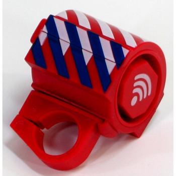 Timbre de bicicleta electrónica Rojo Brand Weer/Bomberos con LED azul