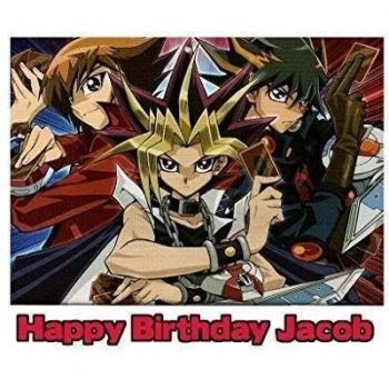 Yu-Gi-Oh! Edible Image Manga Yugioh Yu Gi Oh Photo Sugar Frosting Icing Cake Topper Sheet Personalized Custom Customized Birthday Party - 1/4 Sheet - 76161 by Sweet Custom Cakes