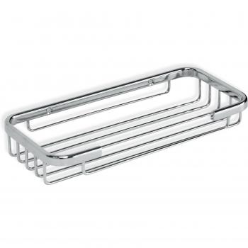Tatay Cestillo Rectangular Krom, pequeño Formato, diseño Funcional, con Abertura Frontal, Fabricado en latón Cromado y Acero INOX.