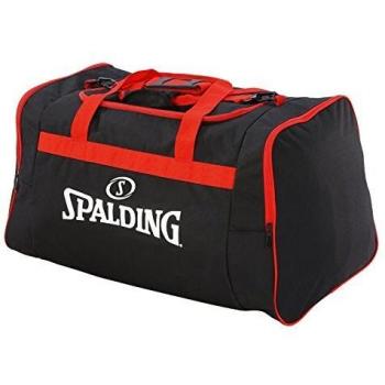 Spalding 300453603 Team Bolso de Gimnasio, 25 cm, Negro/Rojo