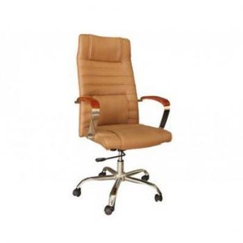 Q-Connect - Silla De Dirección Con Respaldo Alto Regulable En Altura Alto 1.190+60Mm Ancho 750Mm Prof 520Mm Cuero