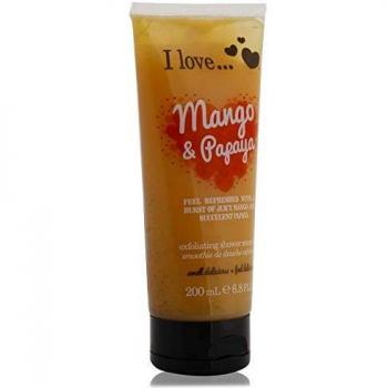 Gel de Ducha Exfoliante I Love Originals Mango y Papaya con Cáscara de Almendra Natural 200ml
