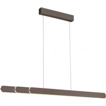 Lámpara colgante LED Adriana, marrón, 160 cm de longitud, metal oscuro