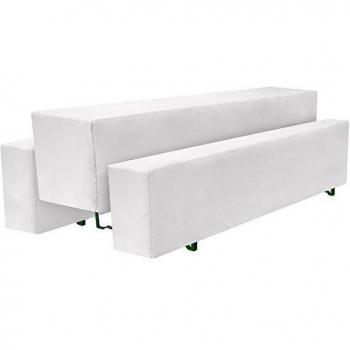 Set Básico de 3 Fundas para Mesa y Bancos de Picnic Blancas, 50cm - Beautissu