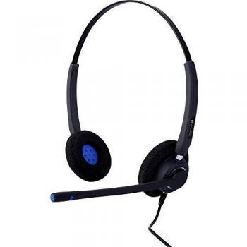 Auriculares Alámbricos Diadema USB AH 22 U con Reducción de Ruido para Oficina/Centro de Llamadas - Color Negro