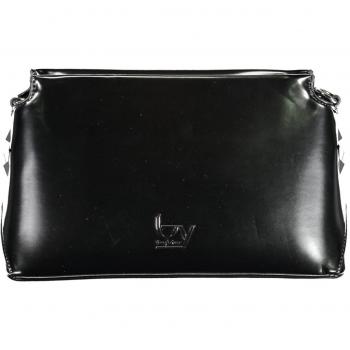 Byblos Elegant Black Contrasting Details Shoulder Bag