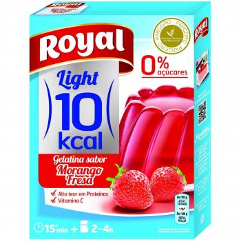 Royal Gelatina en Polvo Sabor Fresa con Vitamina C, 0% Azúcares 10 Raciones, 31g