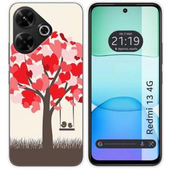 Funda de Silicona para Xiaomi Redmi 13 4G con Diseño de Pajaritos