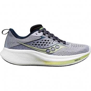 Saucony Ride 17 Women's Running Shoes - Iris/Navy, Silver, Grey