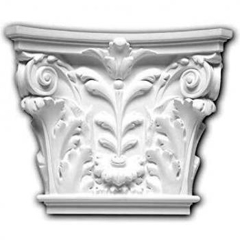 Capitel de Pilastra Decorativo Estilo Corintio Blanco 121002 Profhome